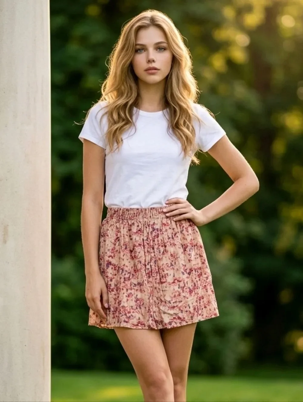 Abercrombie Kids Girls Skirt Size 14 Pink A Line Elastic Waist Summer Tween Chic